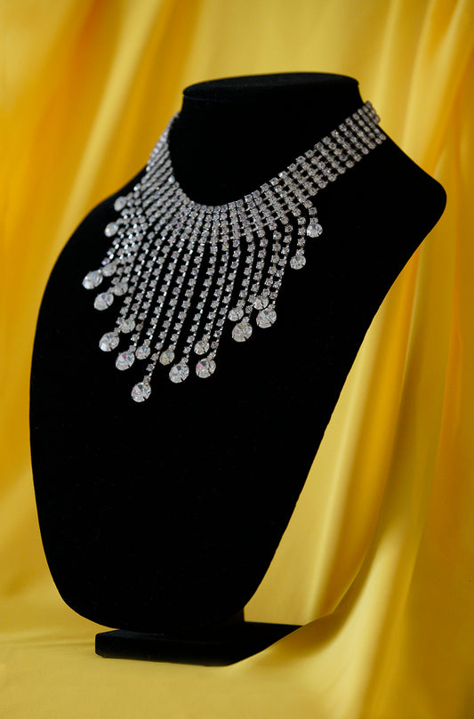 Vintage Rhinestone Teardrop Choker