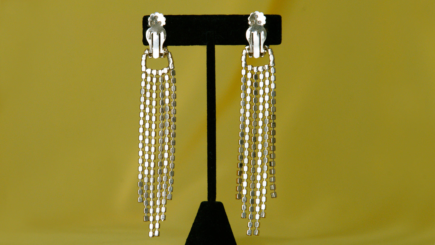 Vintage Rhinestone Chandeliere Earrings