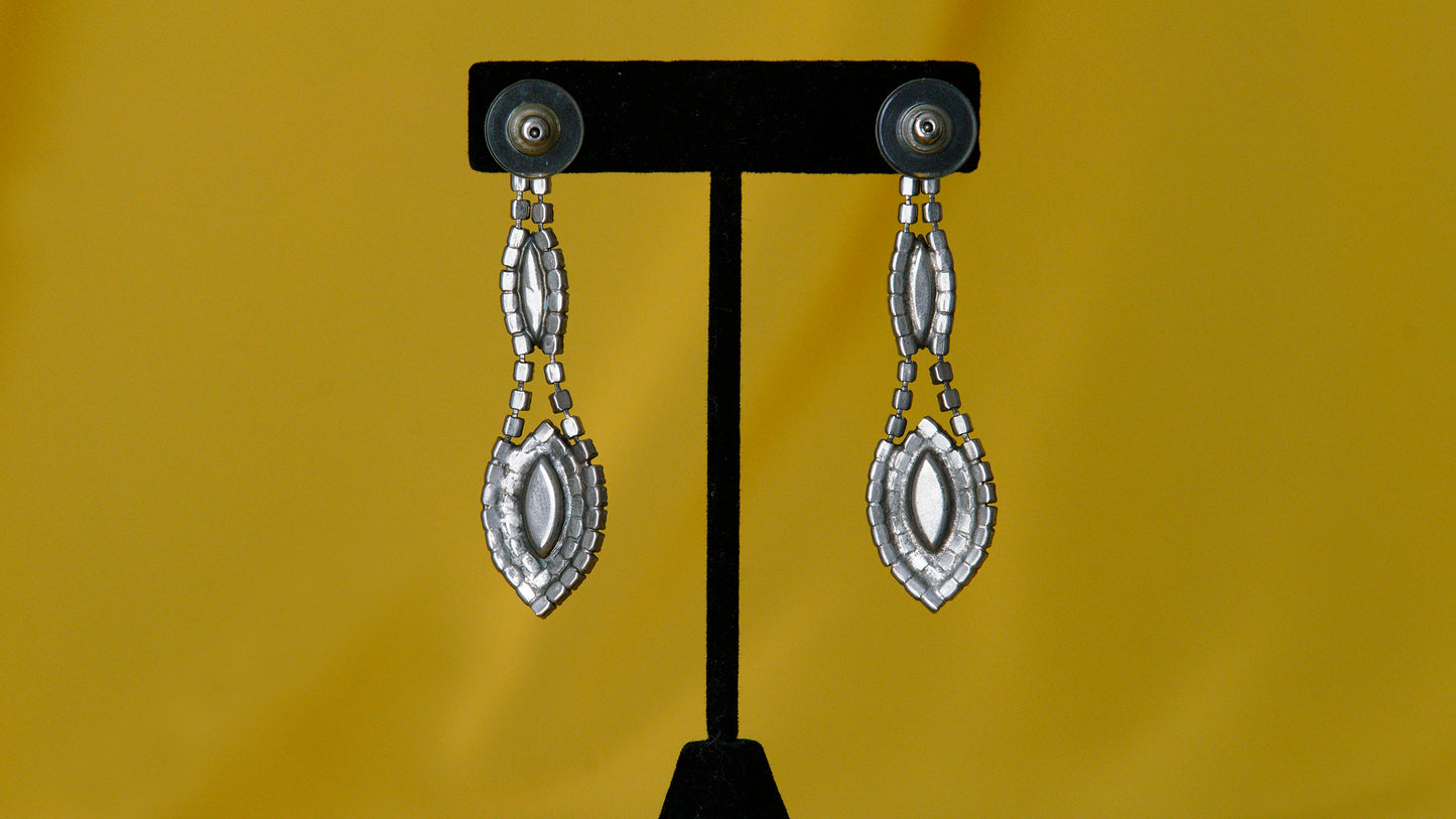 Vintage B&W Rhinestone Earrings