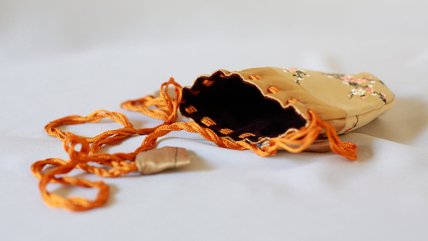 Tibetan Silk Drawstring Pouch