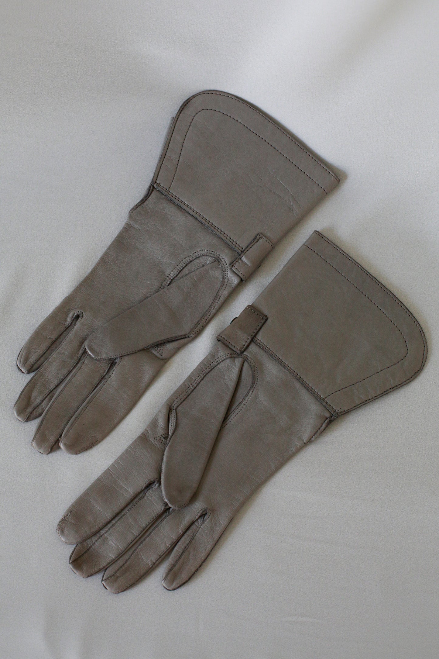 Grey Leather Gloves